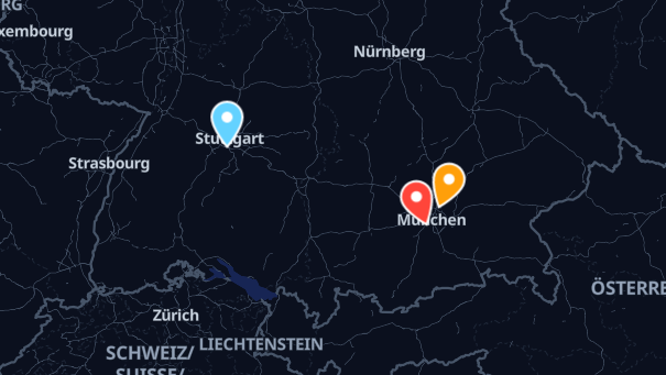 Map of company locations