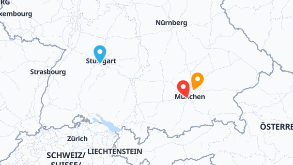 Map of company locations
