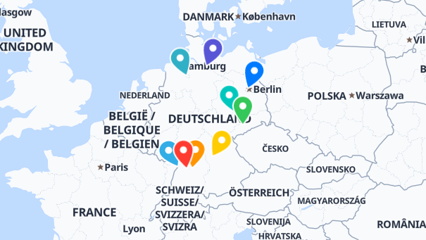 Map of company locations
