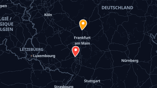 Map of company locations