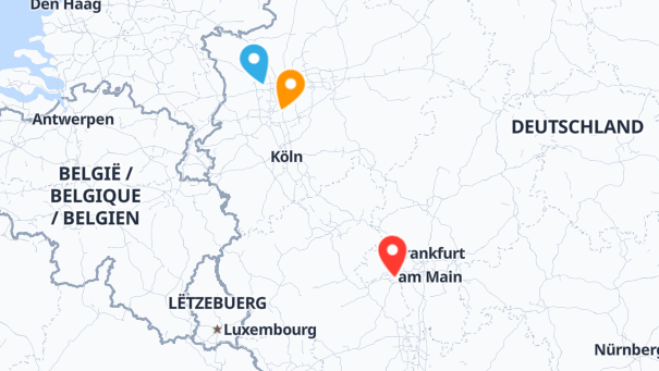 Map of company locations