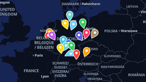 Map of company locations