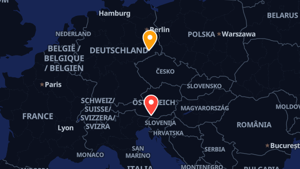 Map of company locations