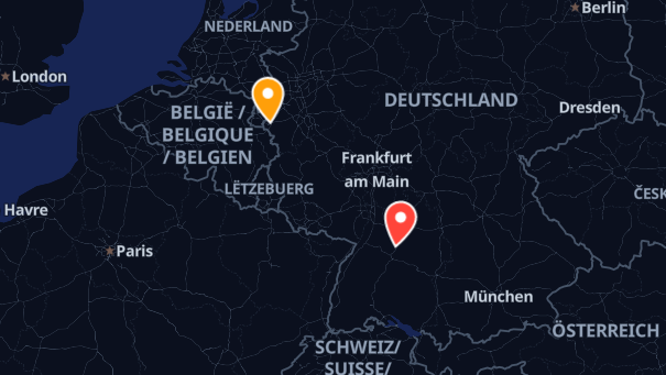 Map of company locations