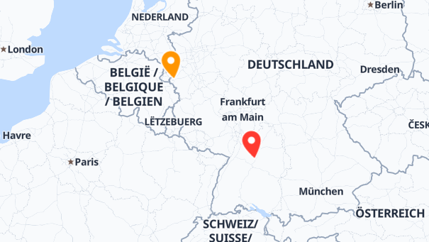Map of company locations