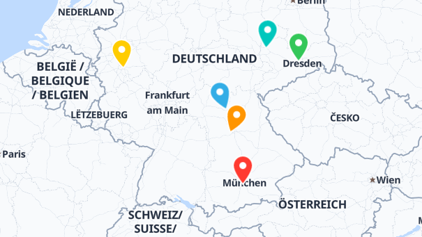 Map of company locations