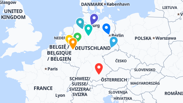 Map of company locations