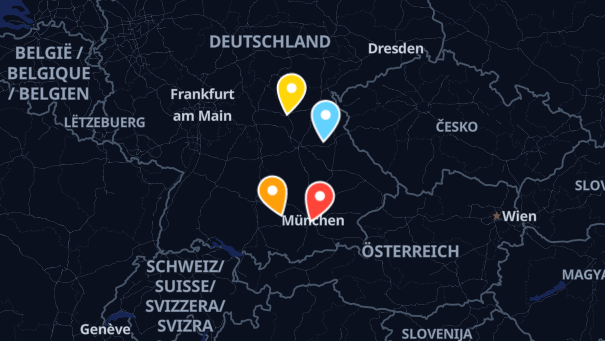 Map of company locations