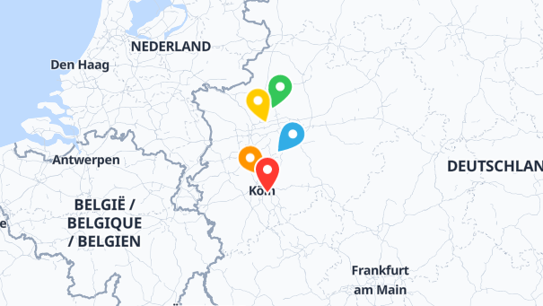 Map of company locations