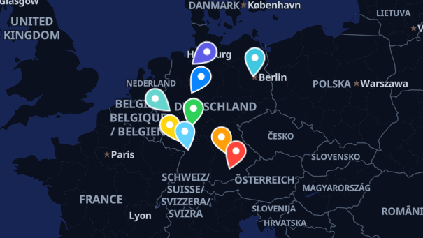 Map of company locations
