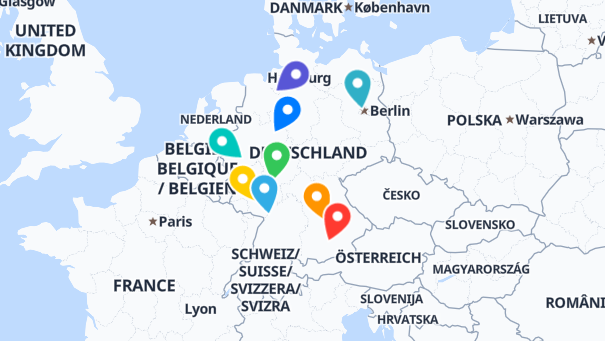 Map of company locations