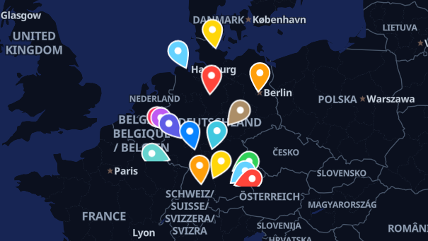 Map of company locations