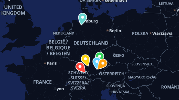 Map of company locations