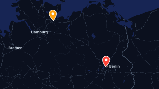 Map of company locations