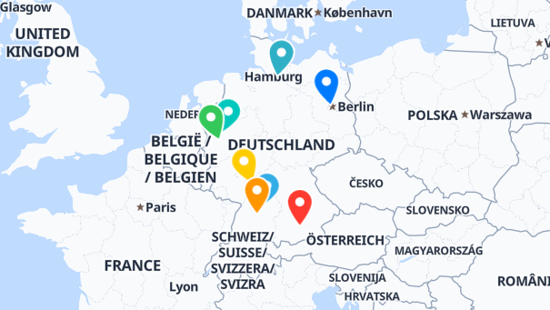 Map of company locations