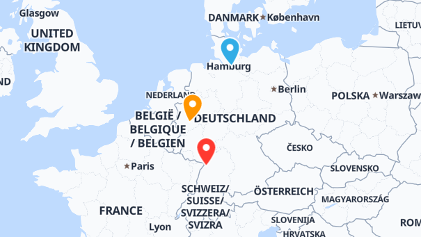 Map of company locations