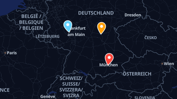 Map of company locations