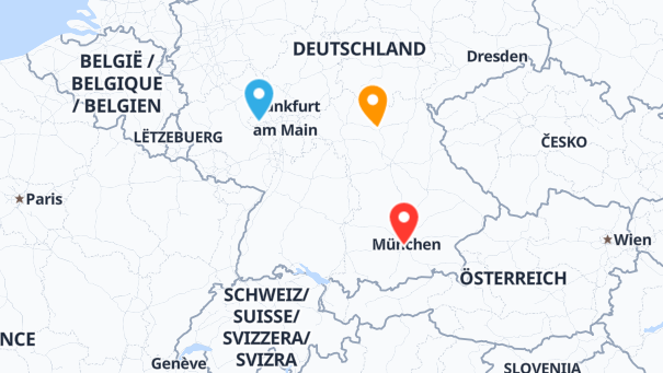 Map of company locations
