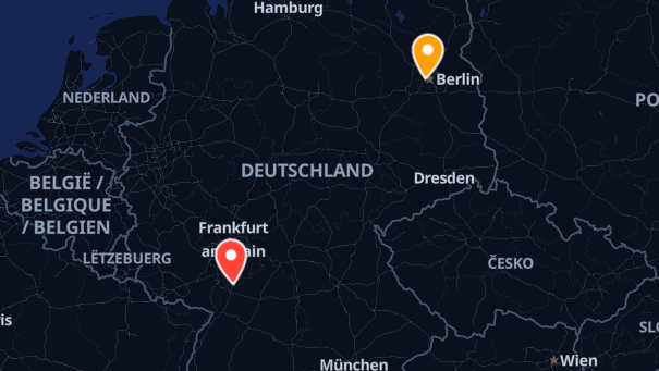 Map of company locations