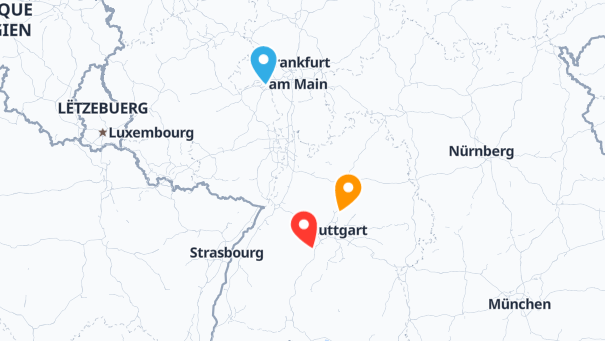 Map of company locations
