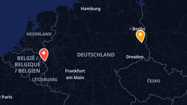 Map of company locations