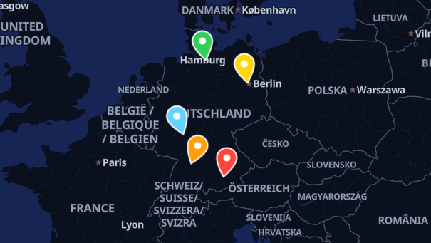 Map of company locations