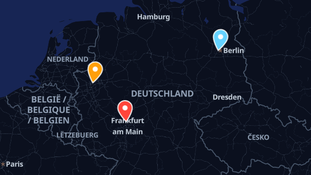 Map of company locations