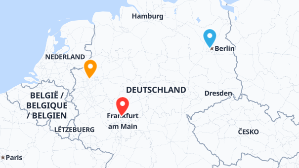 Map of company locations