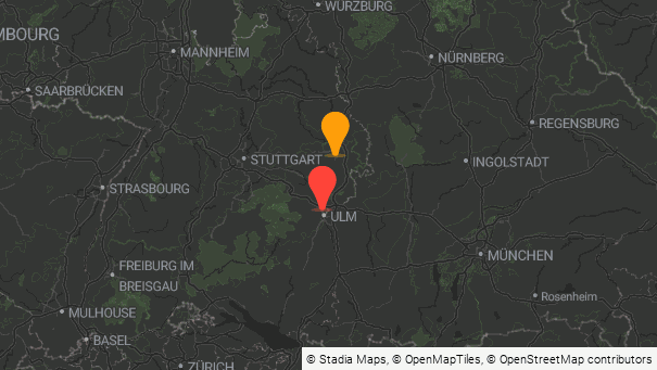 Map of company locations