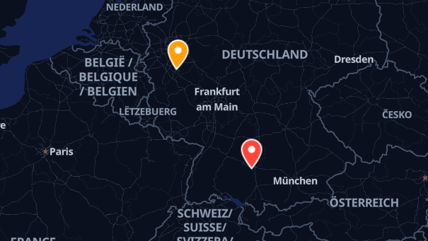 Map of company locations
