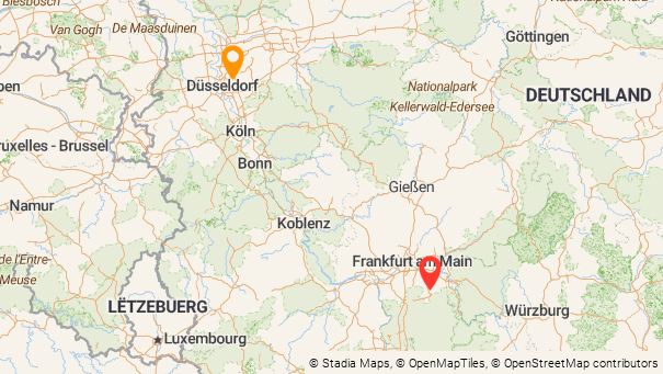 Map of company locations