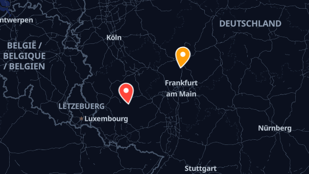 Map of company locations