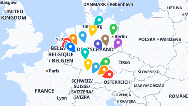 Map of company locations