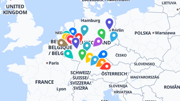 Map of company locations