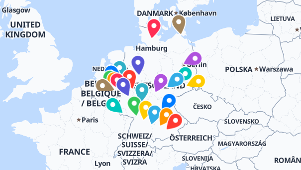 Map of company locations