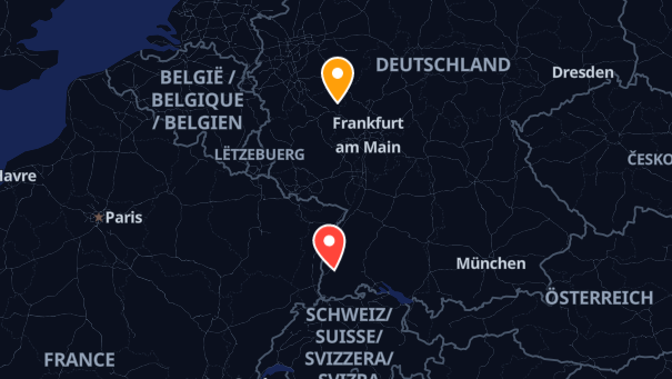 Map of company locations