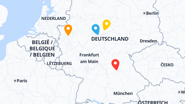 Map of company locations