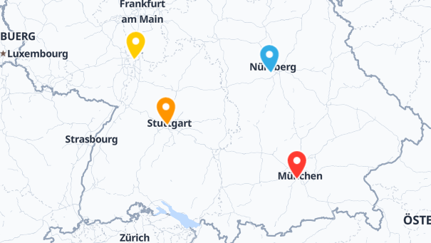 Map of company locations
