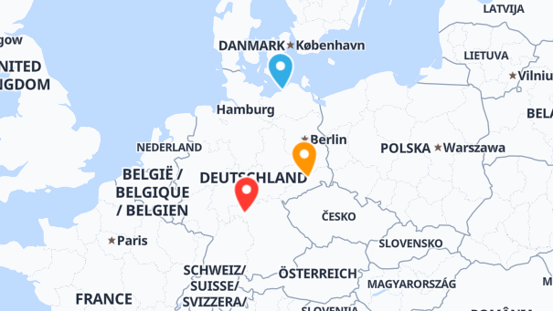 Map of company locations