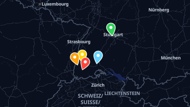 Map of company locations
