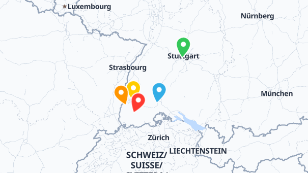 Map of company locations