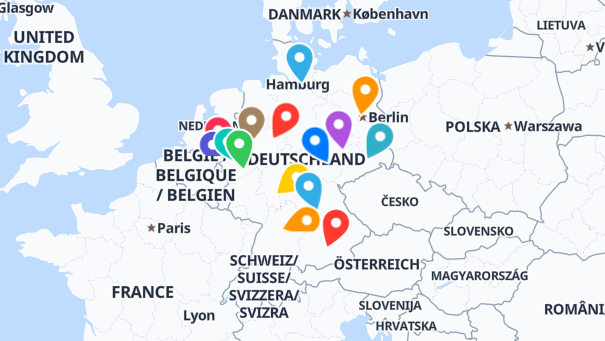 Map of company locations
