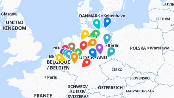 Map of company locations