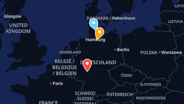 Map of company locations