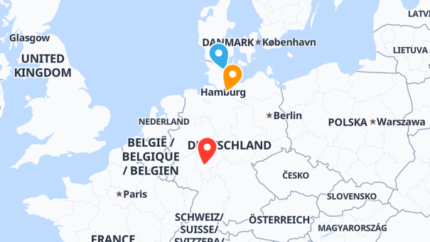 Map of company locations