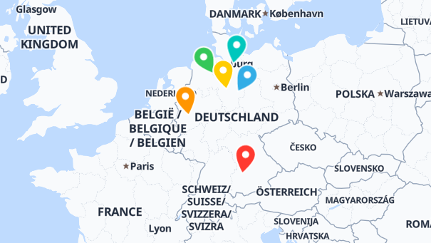 Map of company locations