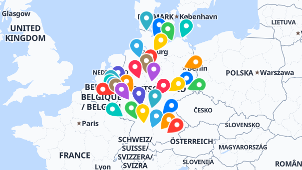Map of company locations