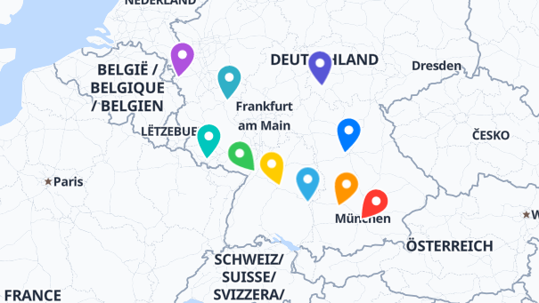 Map of company locations