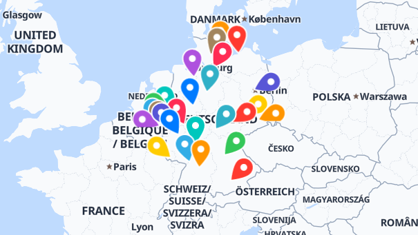 Map of company locations
