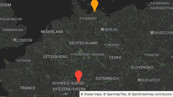 Map of company locations
